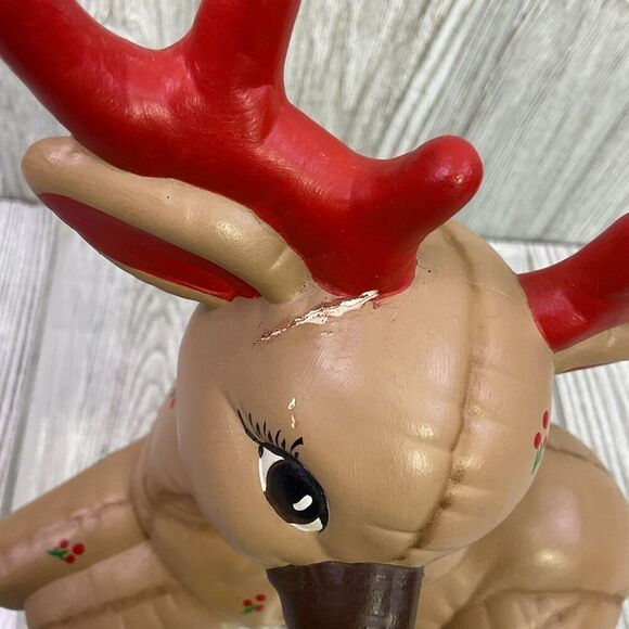 Vintage Hand Painted Kimple Molds Christmas Reindeer Set 6 1988 - Picture 6 of 11